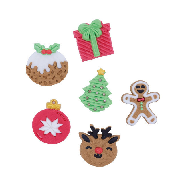 Décorations en sucre - Noël (6pcs) 