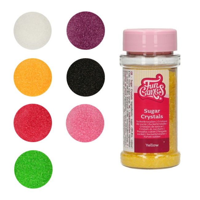 Paillettes de sucre cristal coloré 80 g - FunCakes par 3,00 €