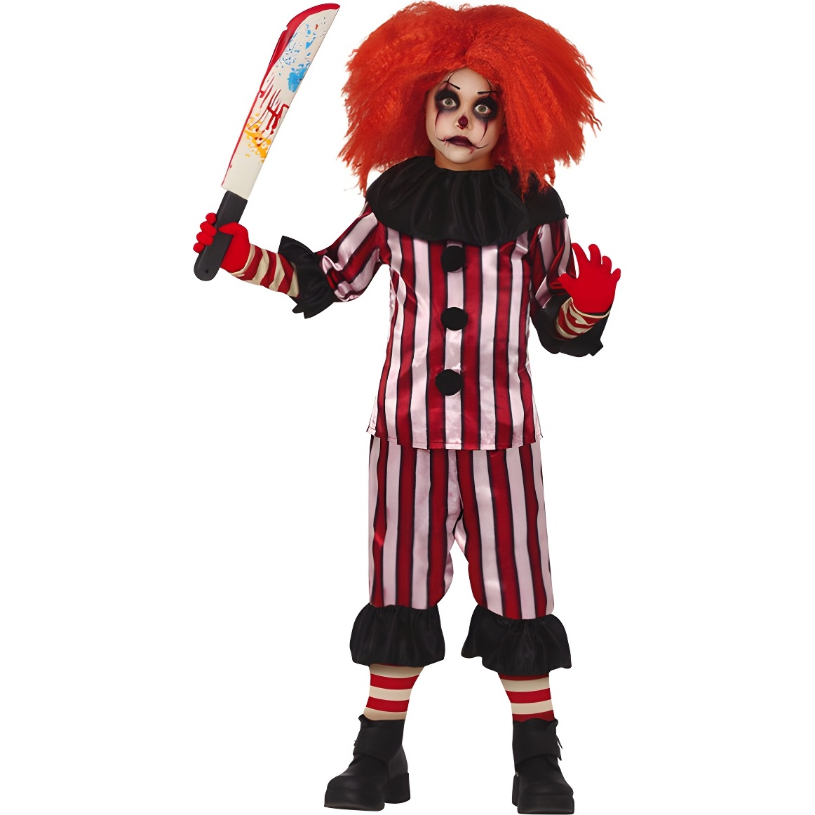 Costume De Clown Maléfique Enfant - Ensemble Pantalon Et Robe, Taille 12-18 Mois, Pour Halloween Et Fêtes Déguisées