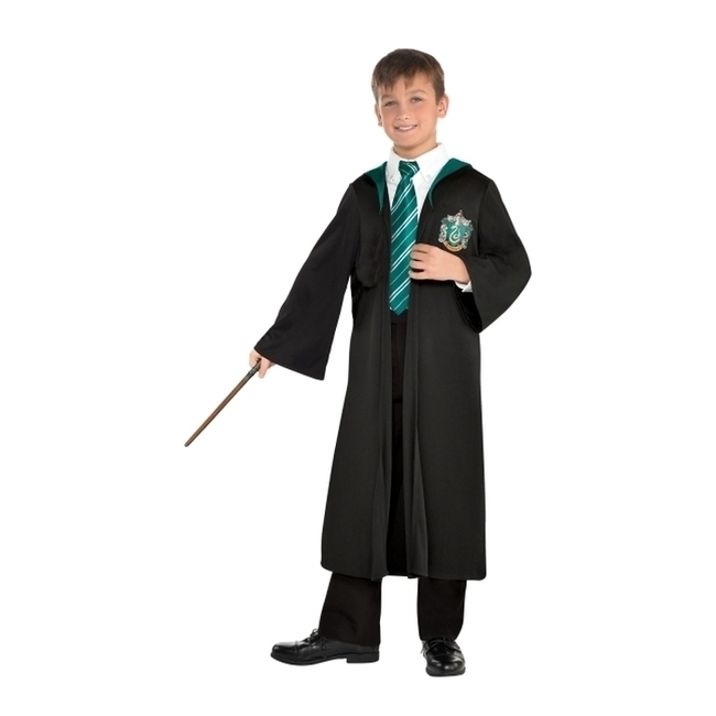 Vista delantera del costume de Serpentard Harry Potter pour garçons en stock