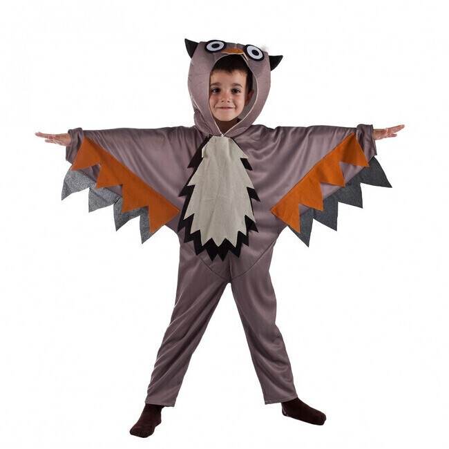 Vista frontal del costume de hibou pour enfants en stock