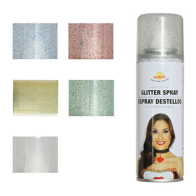 Coloration en bombe GLITTER - Couleur Paillettes Argent - 125 ml