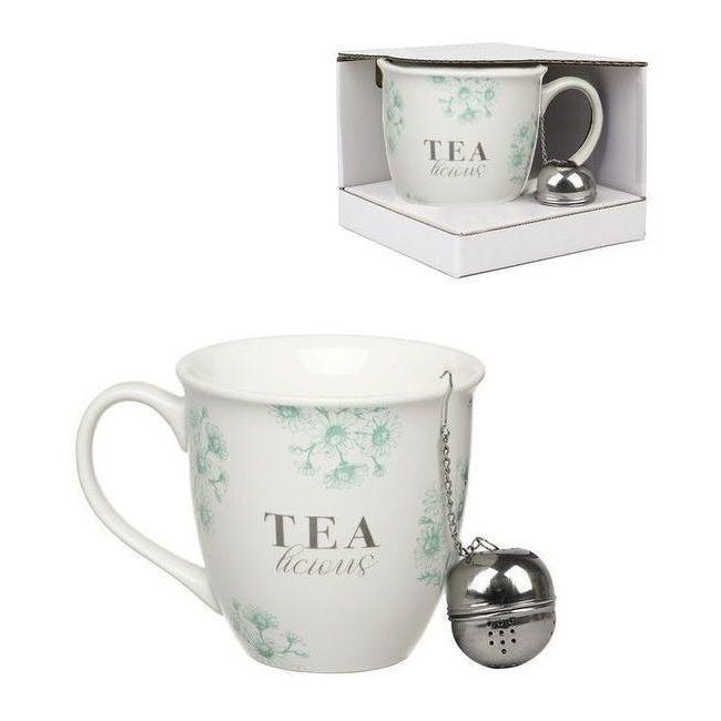 Vista delantera del tasse Tea Time 510 ml avec filtre à thé - DCasa en stock