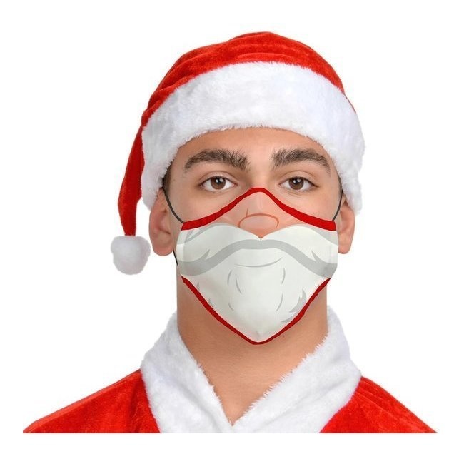 Foto detallada de masque hygiénique réutilisable Père Noël 6 à 9 ans