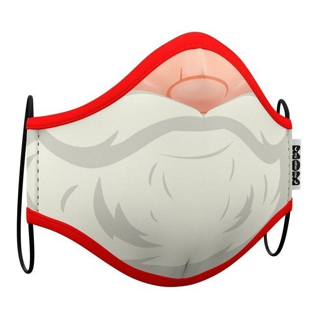Vista delantera del masque hygiénique réutilisable Père Noël 6 à 9 ans en stock