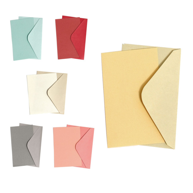 Grande carte avec enveloppe - 6 pcs.