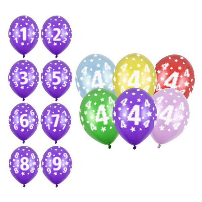 Ballon anniversaire chiffre 5 Pcs