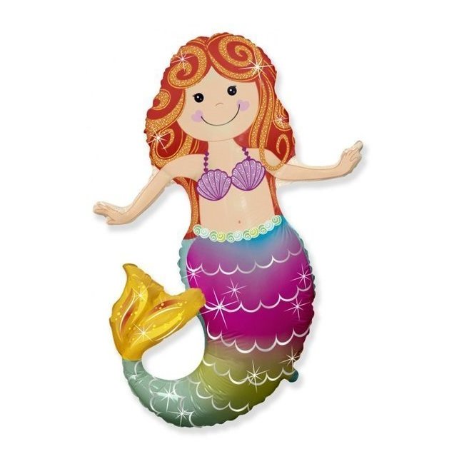 Ballon Sirène de mer 82 x 74 cm - Conver Party par 5,75 €