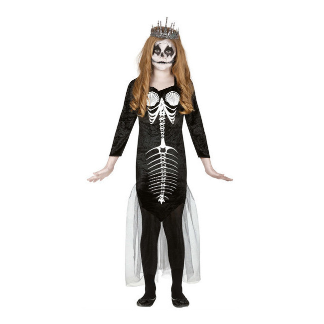 Vista principal del robe de sirène squelette pour filles en stock