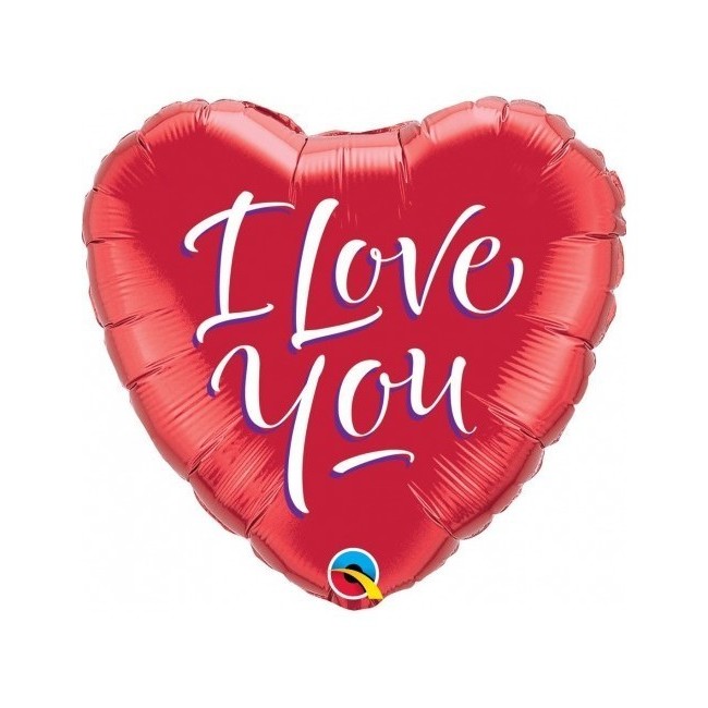 Ballon alu Coeur avec flèche Love, 76x55 cm