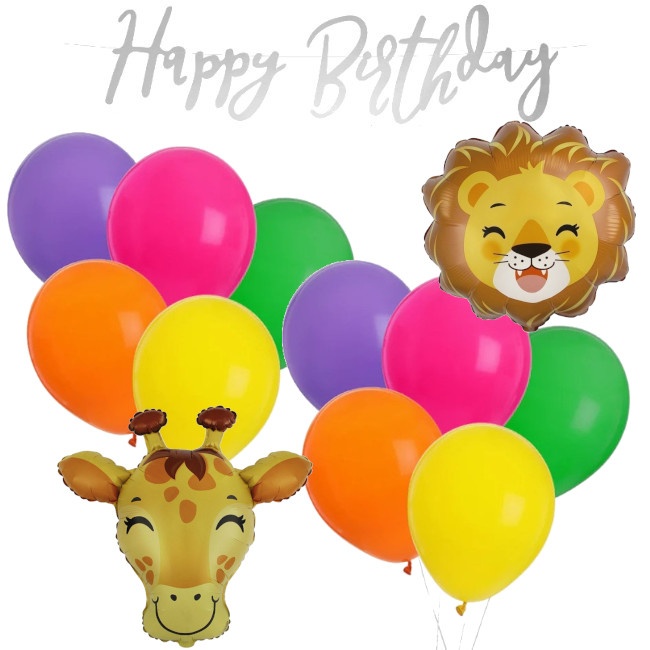 Pack Ballons Jungle - Pack Fête Jungle / Safari / Animaux