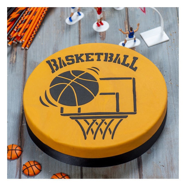 Foto detallada de pochoir Basket-ball 25 cm - Décorer