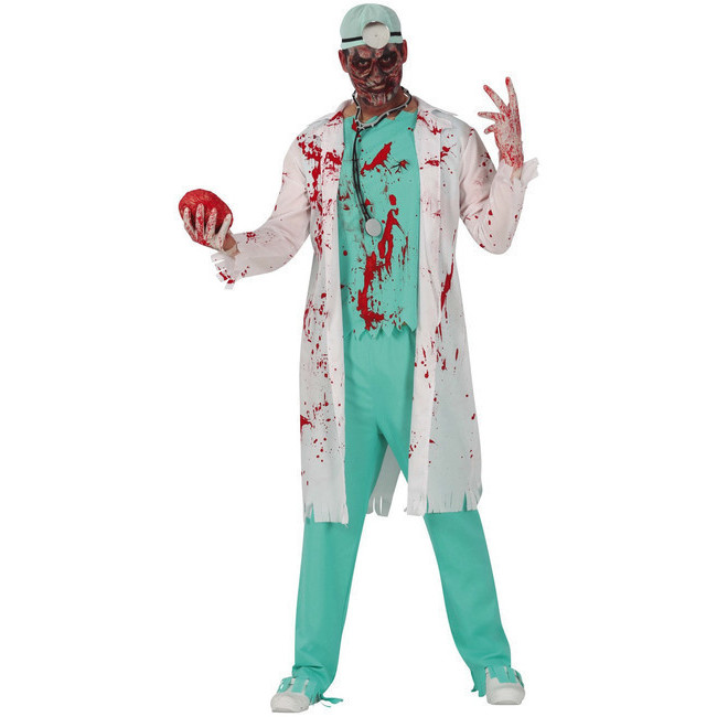 Vista principal del costume de médecin zombie pour adultes en stock