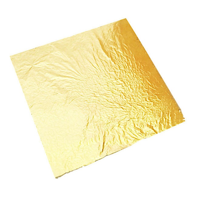 Feuille d'or alimentaire 8 x 8 cm - SUGARFLAIR - Or 24 carat