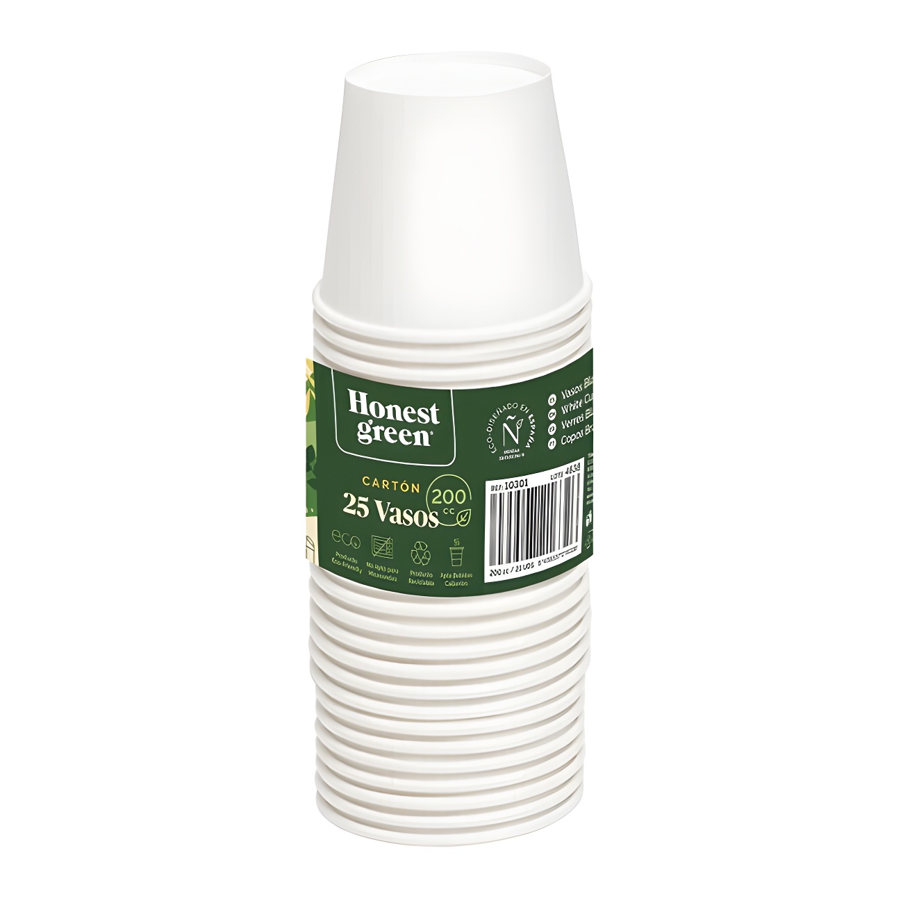 Terryshop74 Lot De 100 Gobelets En Papier Biodégradable 300ml - Pour Boissons Chaudes Et Froides