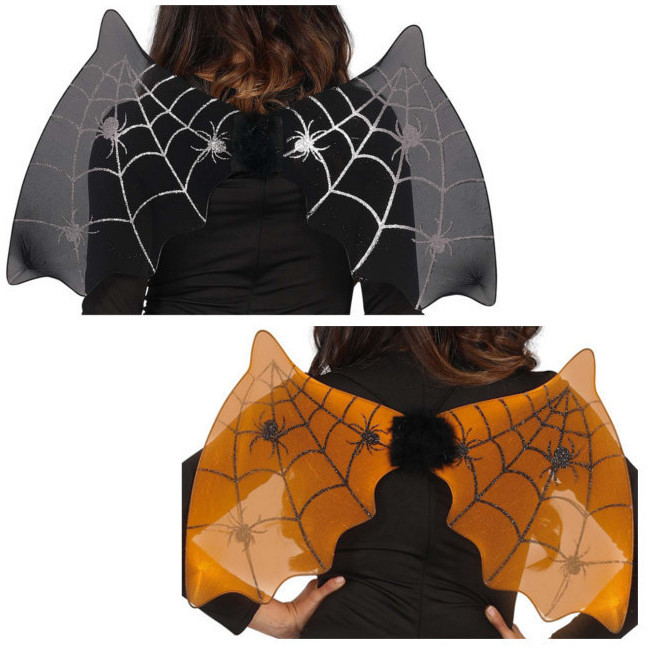 Vista frontal del 60 x 35 cm ailes de chauve-souris avec toiles d'araignée en stock