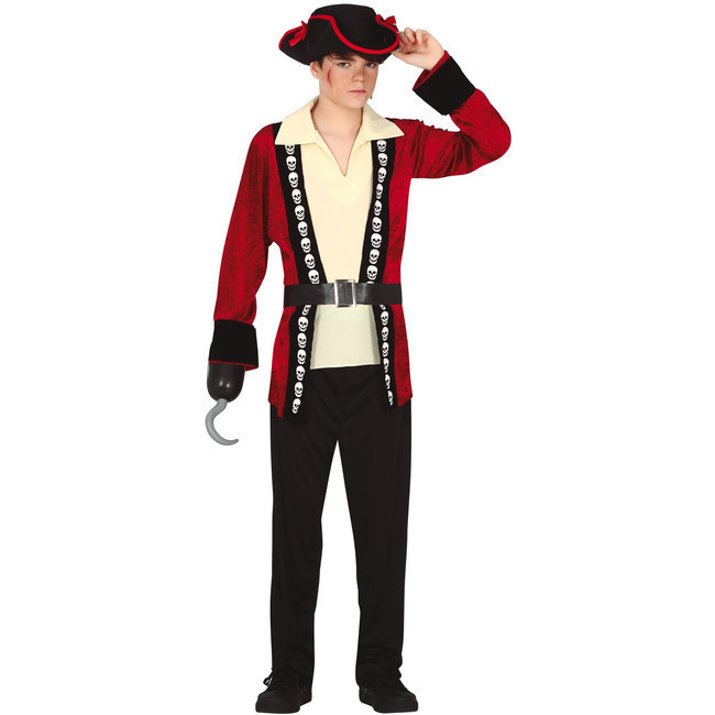 Vista principal del costume de pirate à tête de mort pour enfants