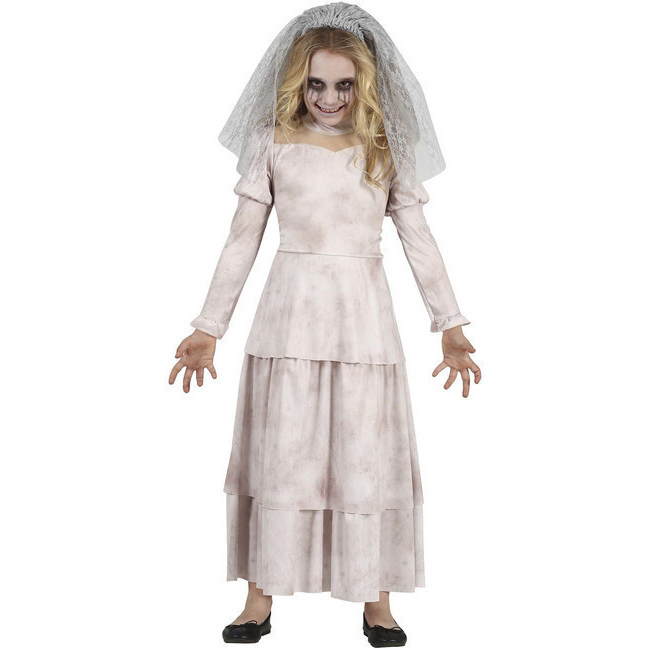 Vista delantera del costume de mariée fantôme triste pour les filles en stock