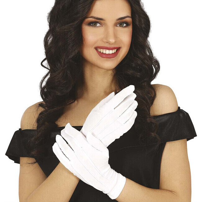 Vista principal del gants courts blancs pour adultes