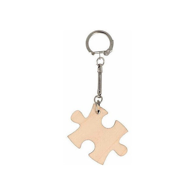 Porte-clés en bois 2 pièces de puzzle par 3,50 €