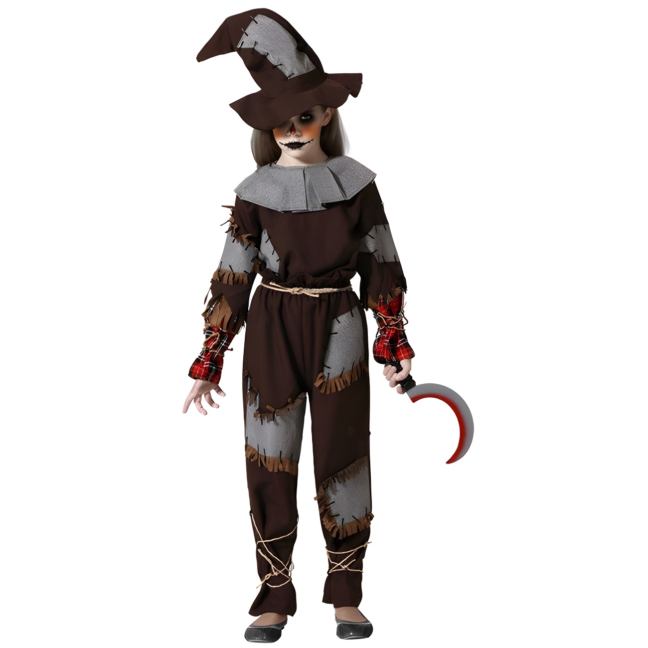 Costume épouvantail Halloween - Chapeau + Ceintures Réglables - Pour Femme/homme - Fête Récolte Cosplay