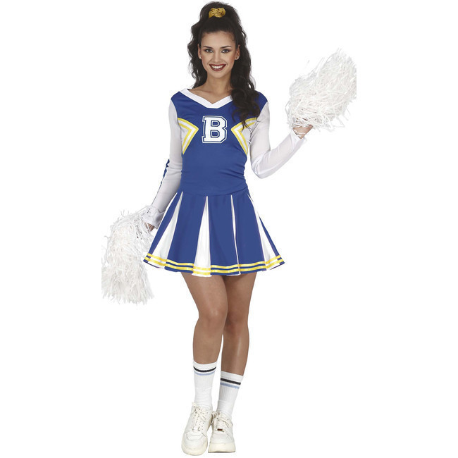 Vista principal del costume de pom-pom girl pour femmes B team blue en stock