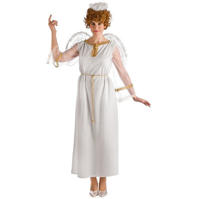 Vista frontal del costume d'ange ailé pour femmes en stock