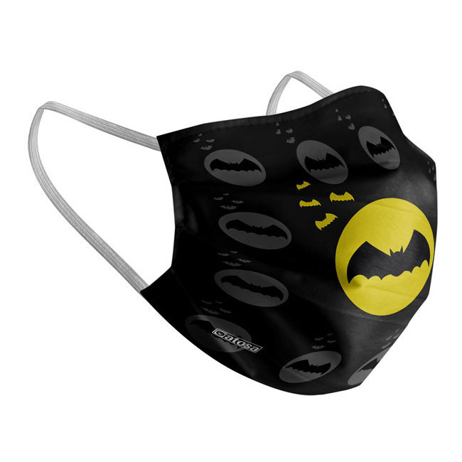 Vista frontal del masque d'hygiène réutilisable Bat Hero 6 à 9 ans en stock