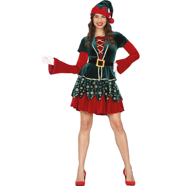 Vista frontal del costume d'elfe élégant pour femmes en stock