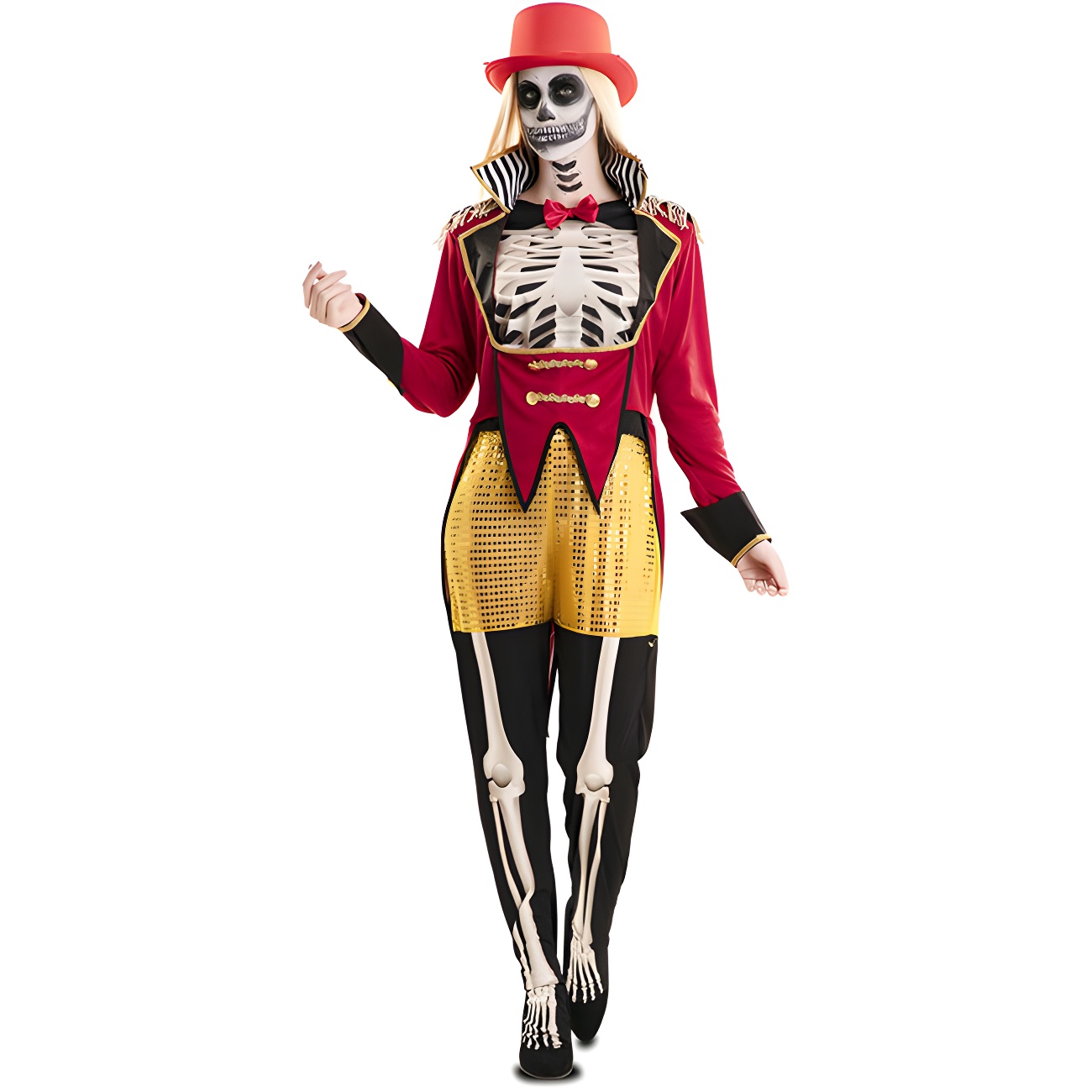 Legging Squelette Femme Noir/Blanc 75 DEN Halloween Gothique