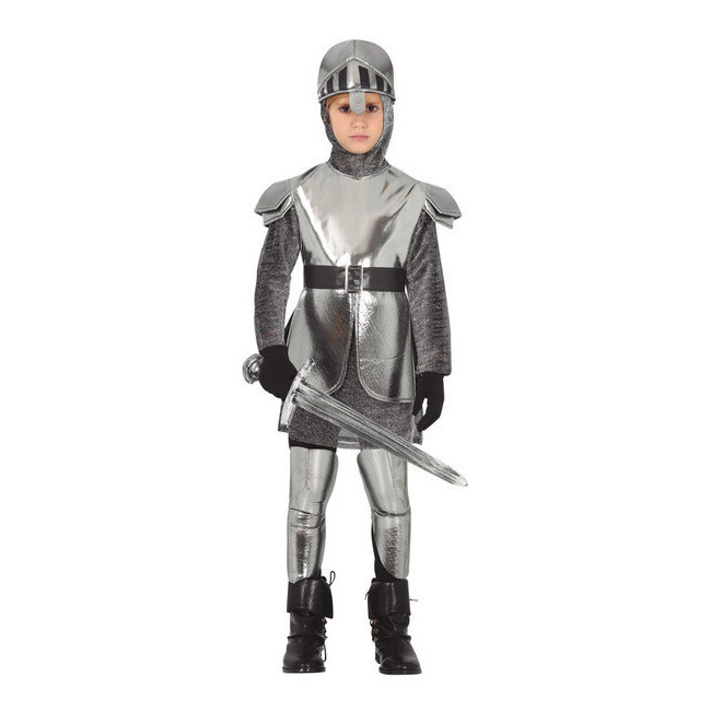 Vista principal del costume de chevalier médiéval avec armure pour enfants en stock