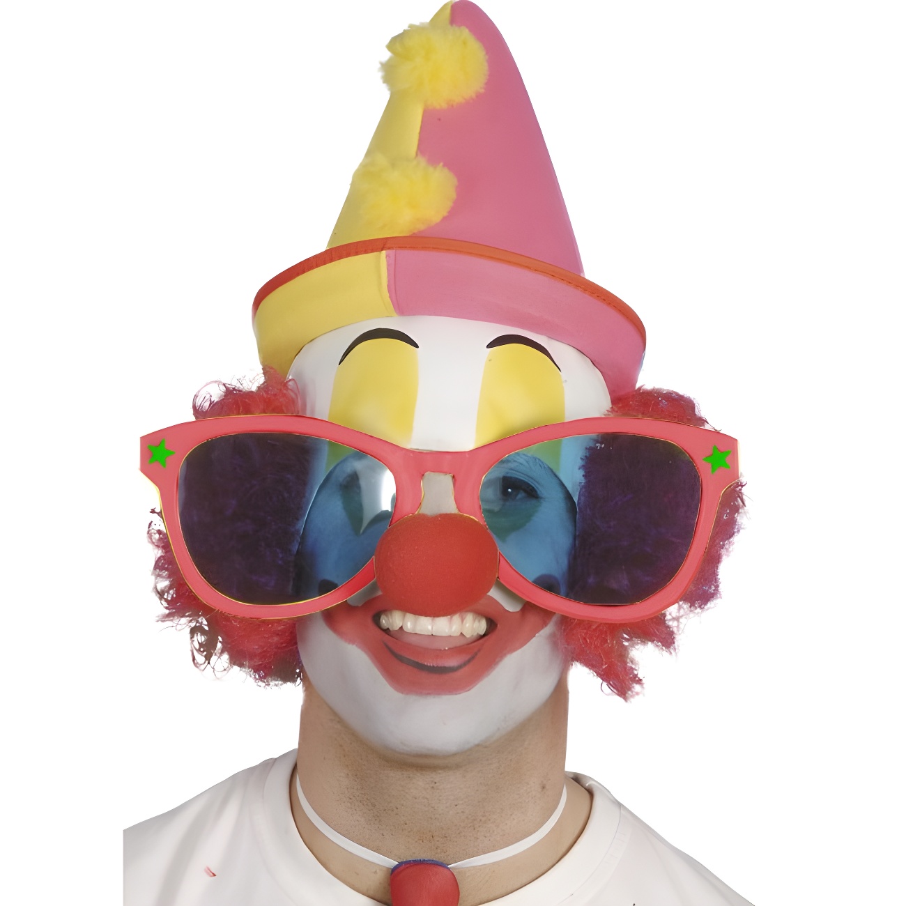 Lunettes De Clown Géantes XXL Vertes - Accessoire Déguisement, Fête, Soirée - Plastique Avec Verres Teintés - Drôle Et Festif