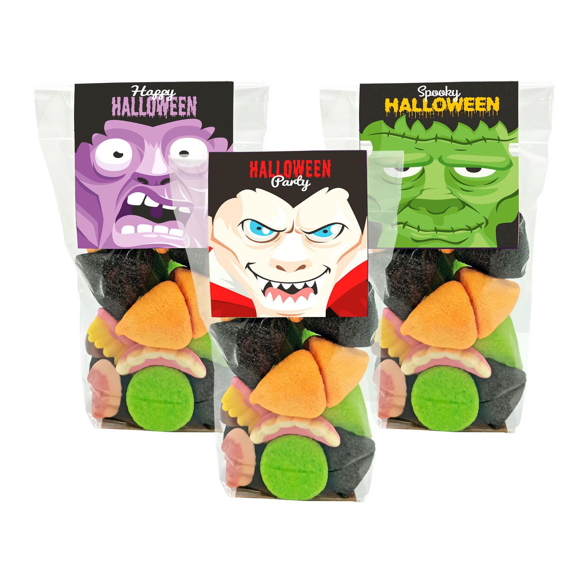 Sac de friandises assorties Happy Halloween de 130 gr - 1 unité
