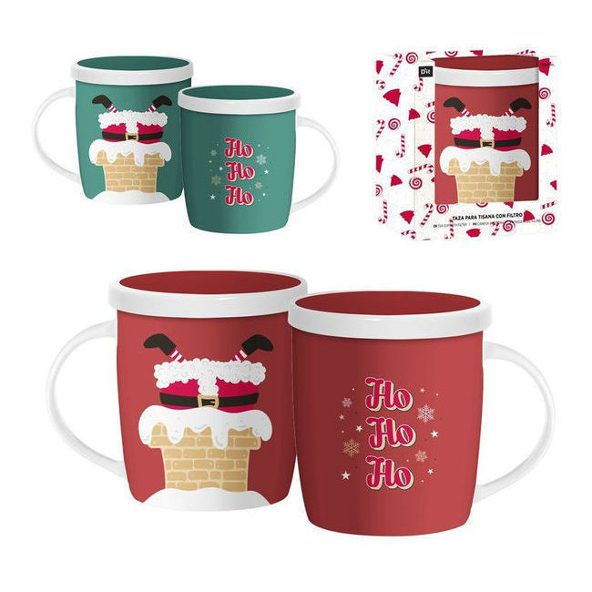 Mug de Noël HoHoHo 350 ml avec Père Noël et passoire à thé - 1 pc. par 7,75  €