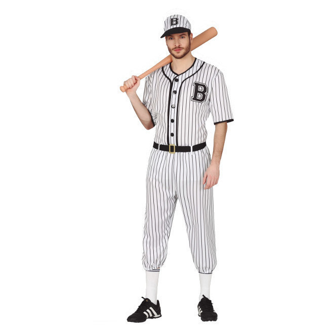 Vista frontal del costume de joueur de baseball pour hommes