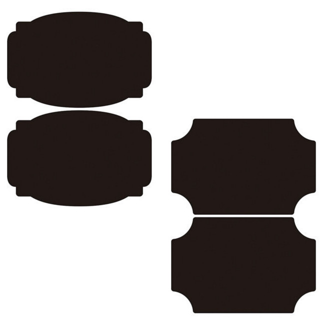 Vista frontal del autocollants pour tableau noir 11 x 7,8 cm - 6 unités en stock