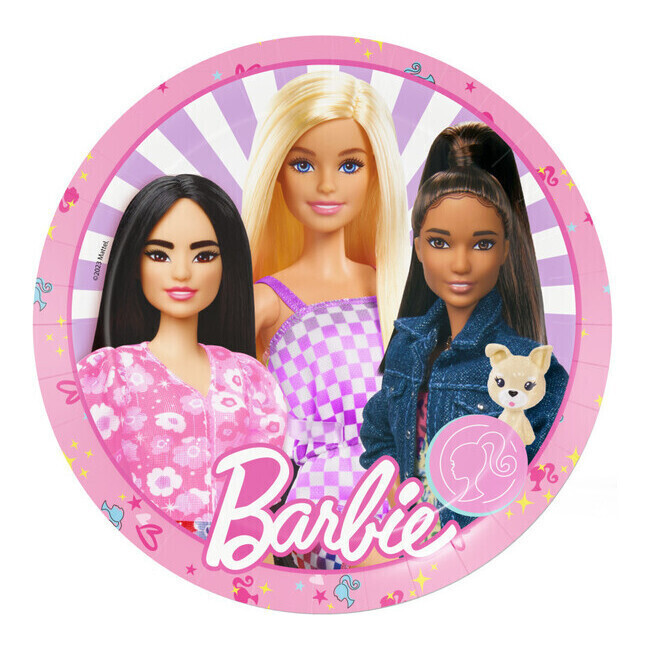 Assiettes Barbie 23 cm - 8 pcs. par 3,50 €