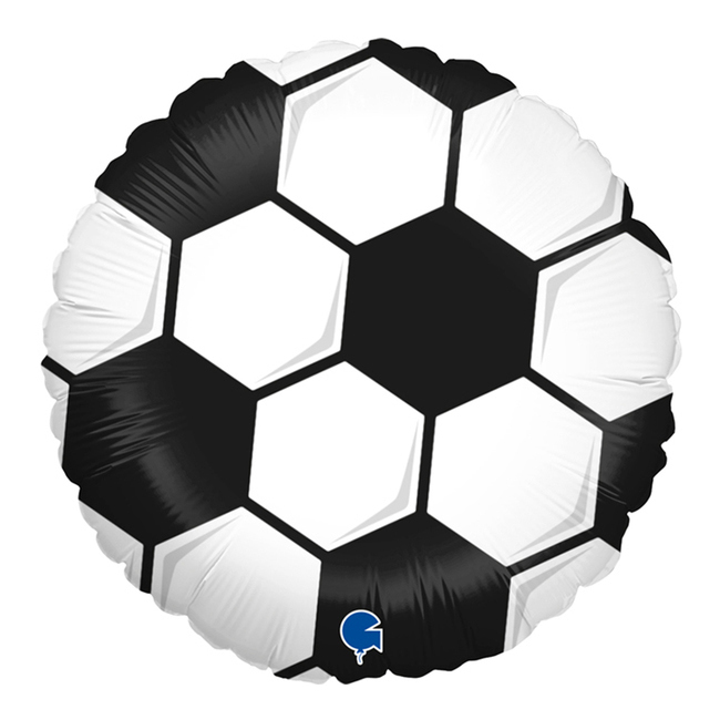 Ballon de football noir et blanc 46 cm - Grabo par 4,50 €