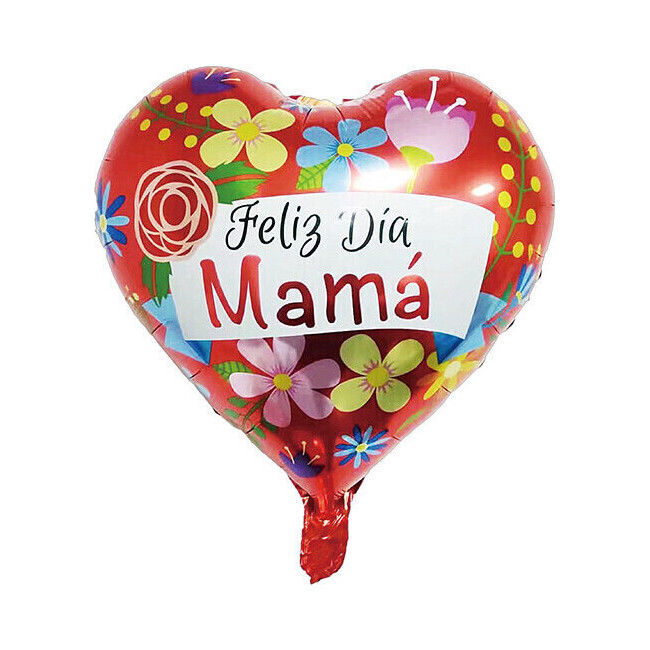 Ballon Fête des Mères avec coeur rouge 45cm par 0,80 €