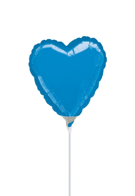 Ballon gonflable avec bâton coeur coloré 23 cm - Anagram - 1 unité par 2,00  €