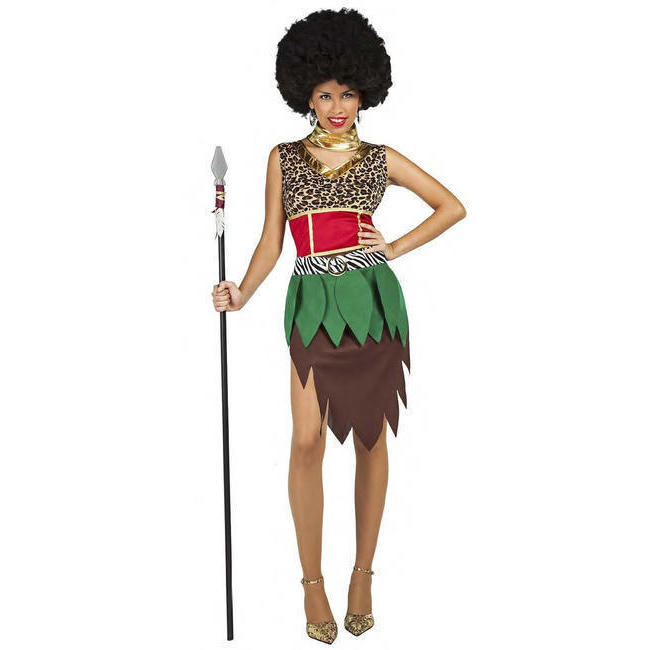 Vista delantera del costume de roi de la jungle africaine pour les femmes