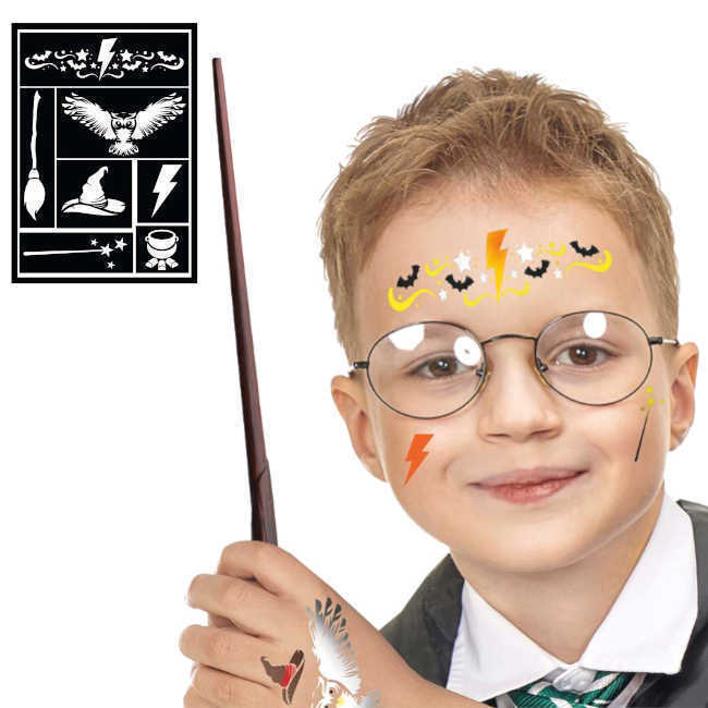 Modèle pour le maquillage de Harry le magicien pour les enfants par 1,50 €
