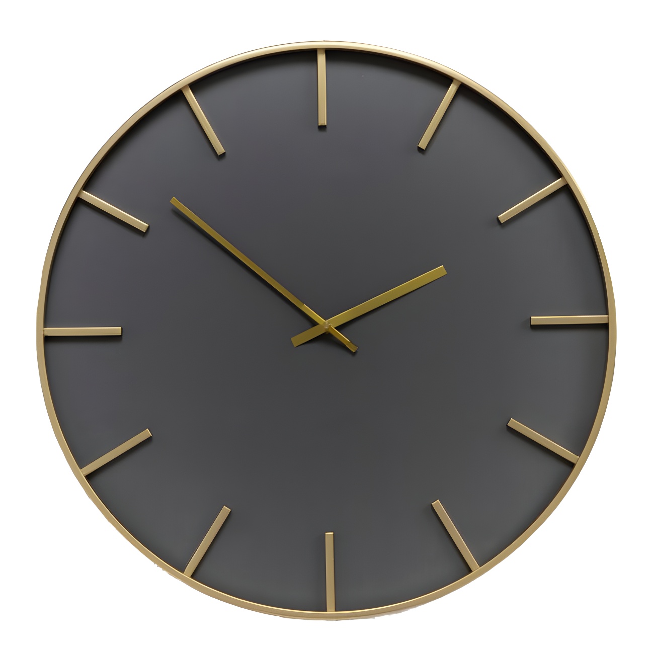 Rebecca Mobili Horloge Murale Décorative Horloges Rondes Mdf Métal Noir Brun 50 cm Rebecca Mobili Horloge Murale Décorative Horloges Rondes Mdf Métal Noir Brun 50 cm