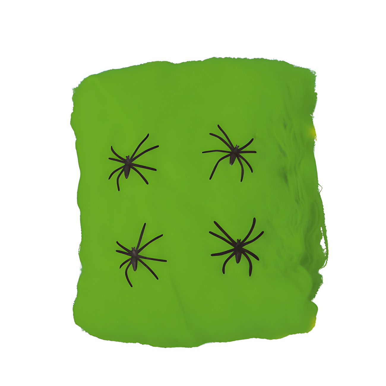 Toile D'Araignée Halloween Réaliste - Lot Avec 2 Araignées - Polyester Élastique - Décoration Effrayante Pour Maison, Jardin