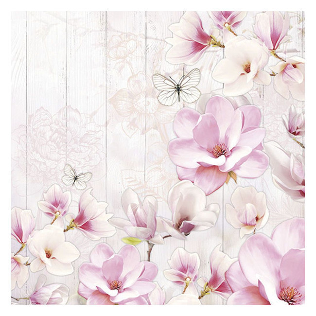 Vista principal del serviettes de table Magnolia garden 16,5 x 16,5 cm - 20 pcs. en stock