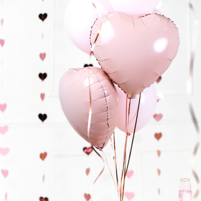 Foto detallada de ballon coeur rose clair 35 cm - PartyDeco