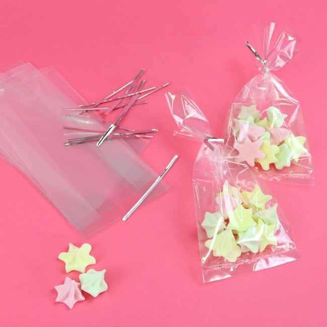Foto detallada de sacs à bonbons transparents 22,9 x 10,2 cm - PME - 25 pcs.