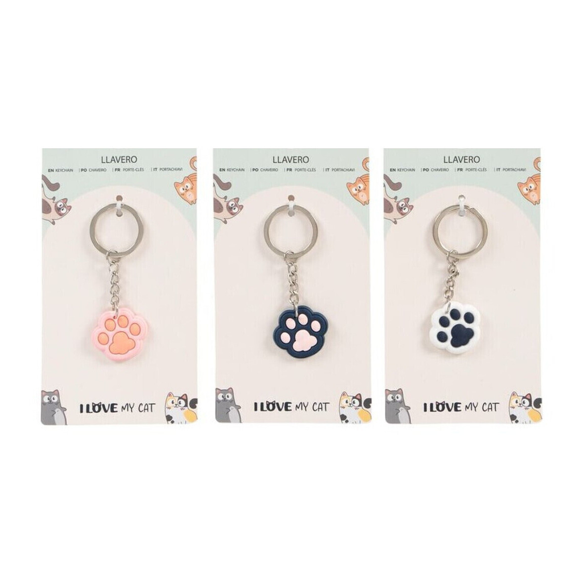 Porte-clés empreinte d'animal de compagnie - 1 unité