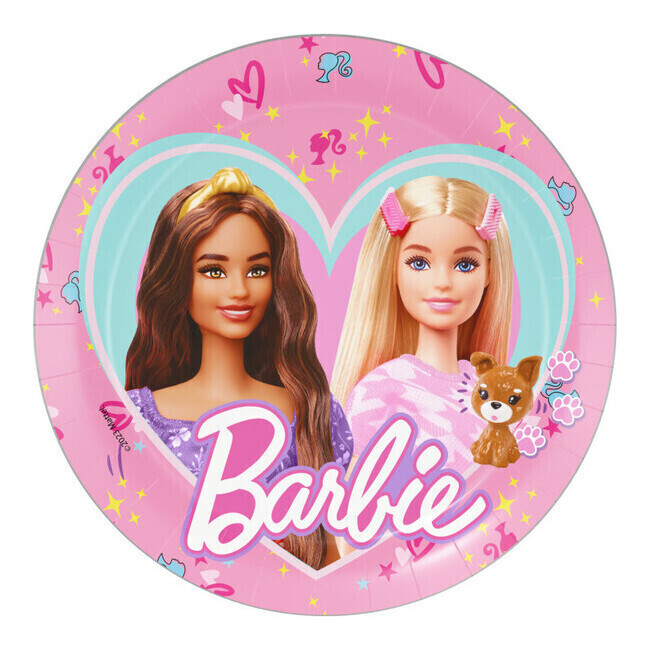 Assiettes Barbie 18 cm - 8 pcs. par 2,75 €