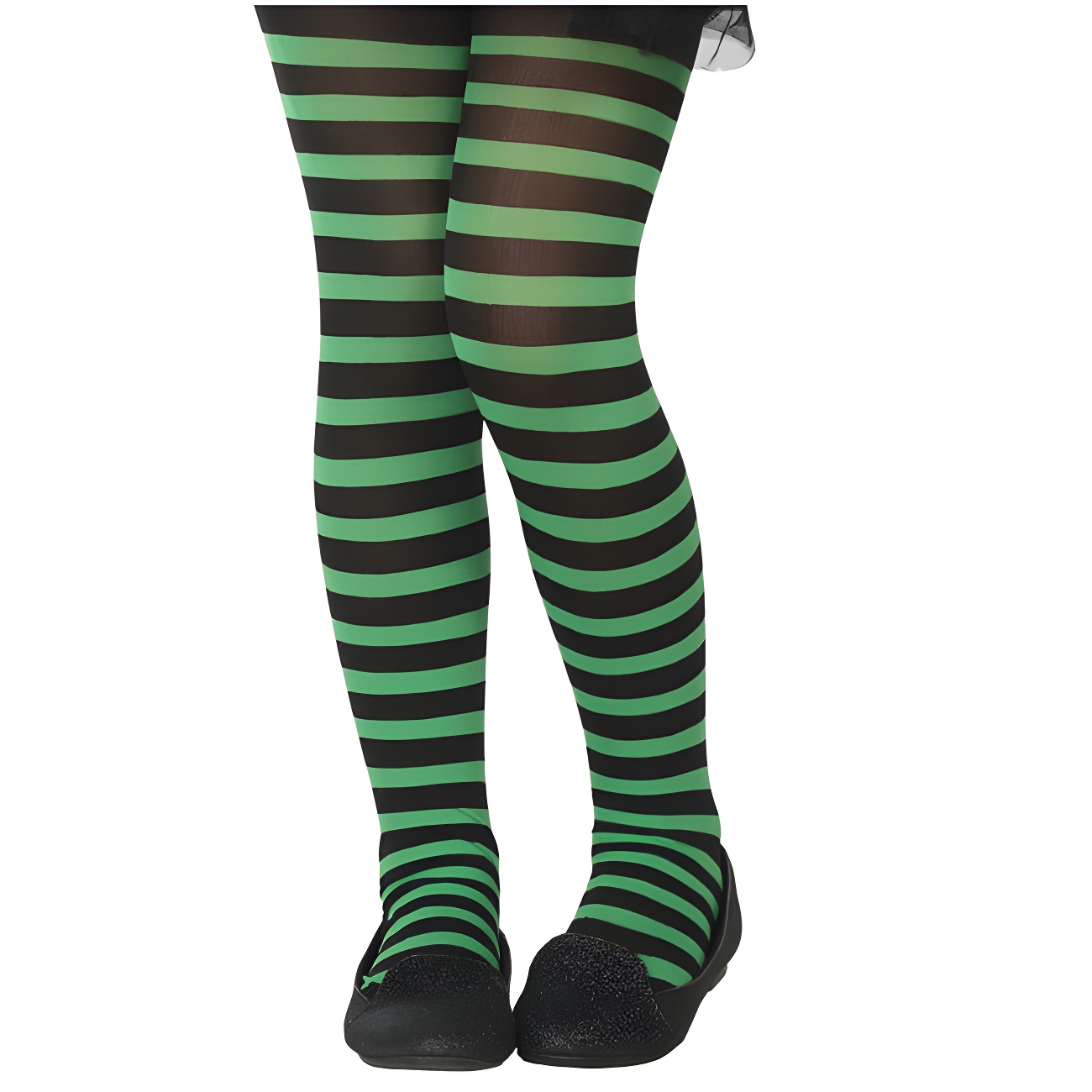 UILYNIU 2 Paires Collants Rayés Noirs Blancs Pour Enfants - Déguisement Halloween Carnaval Sorcière